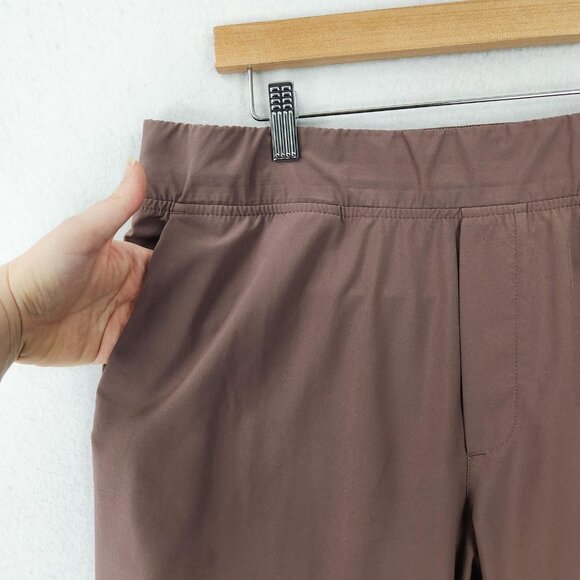 Athleta Pants Womens 16 Mauve Brooklyn Ankle Pull On Lightweight Hi Rise Lounge - Picture 2 of 13
